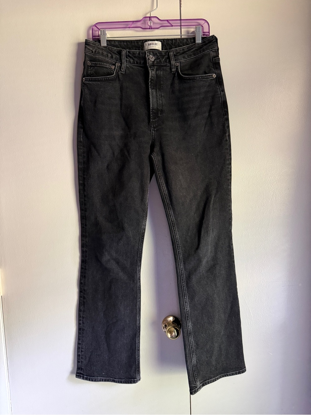 AGOLDE Jeans Black Denim High Rise Vintage Bootcut A9073-1372 Women’s Size 30